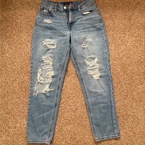 Aeropostale Light Blue Distressed Ankle Jeans